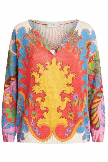 Damen Oversized Strickpullover Multicolor 