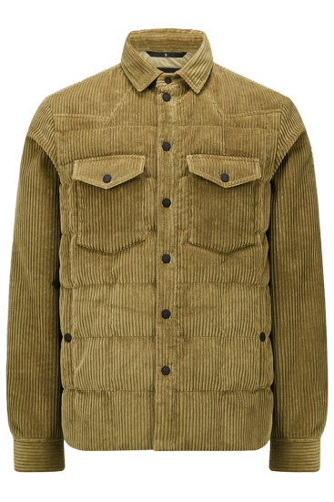 Herren Daunen-Hemdjacke Gelt Beige 