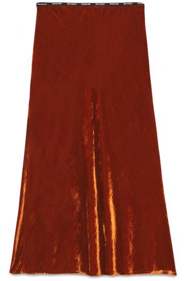 Damen Rock aus Samt Bronzo 
