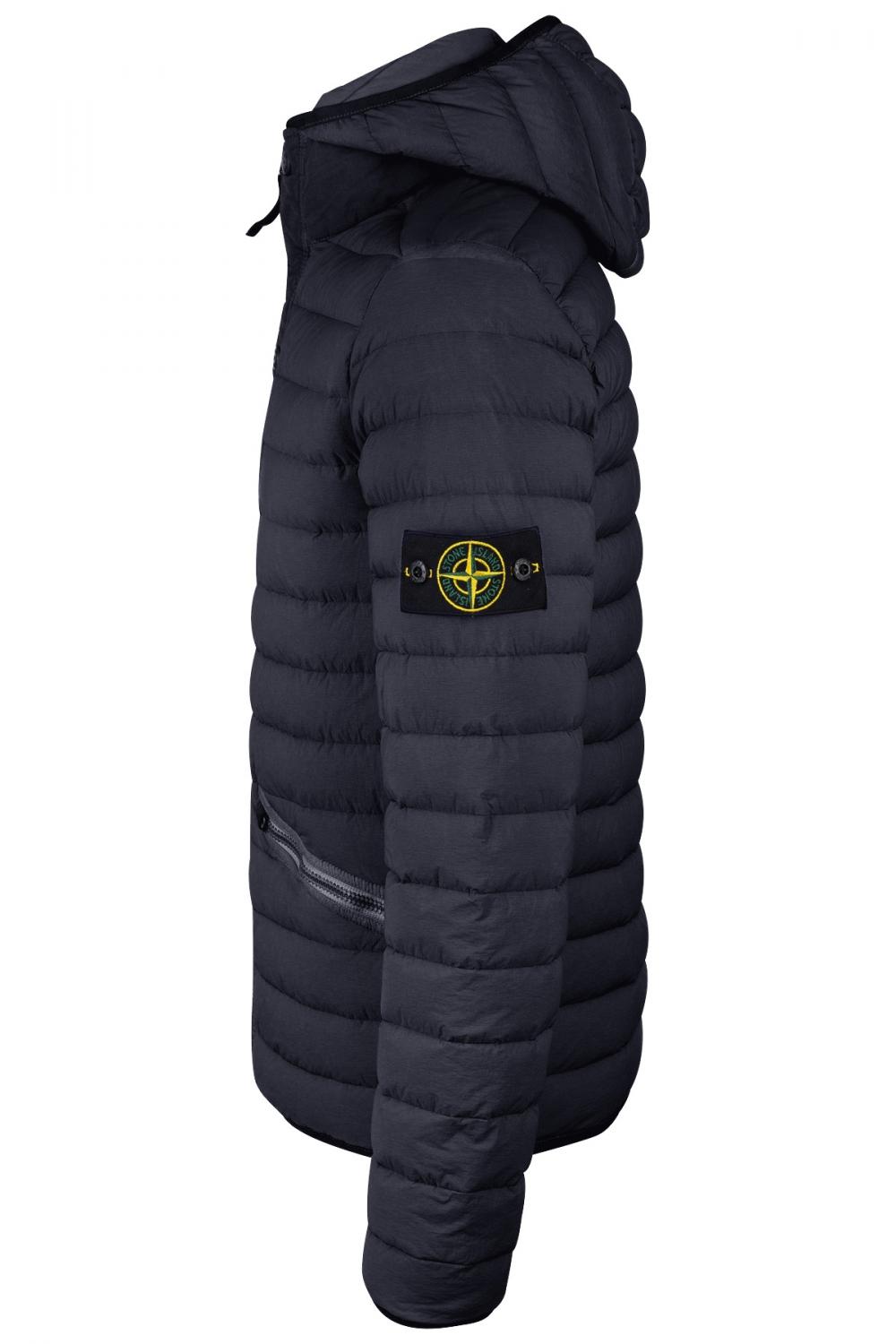 Stone Island Herren Daunenjacke Loom Woven Down Chambers Blau